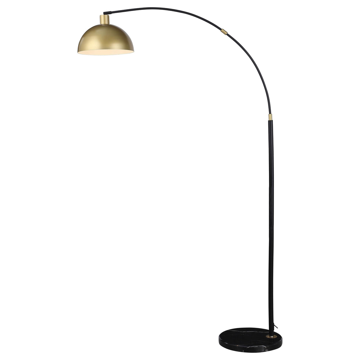 Gloria Black 74-inch Arched Dome Shade Metal Floor Lamp by Coaster at Eve Furniture
