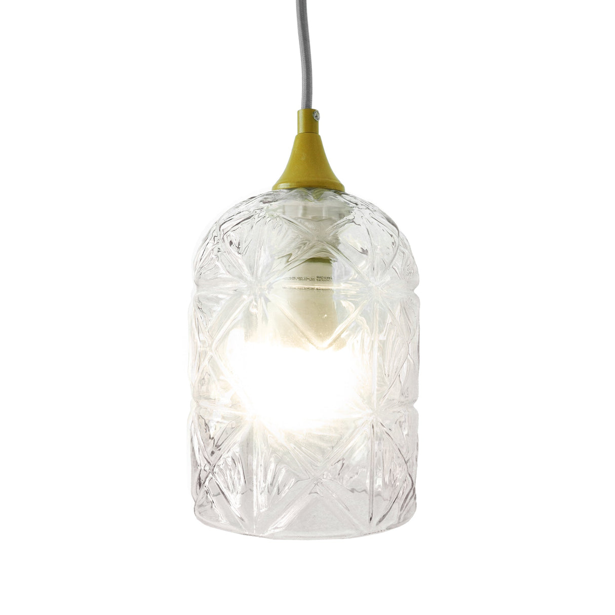 Glowline Pendant Lamp - Gold and Clear by Ashcroft Imports at Eve Furniture