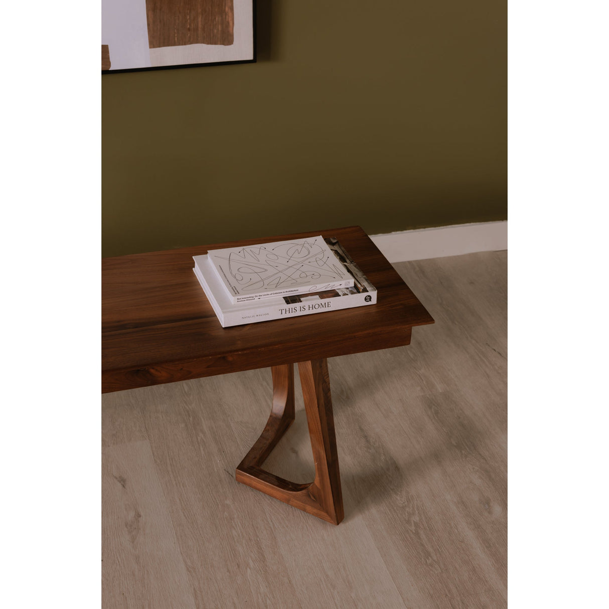 Godenza Brown Bench by Moe's Home at Eve Furniture