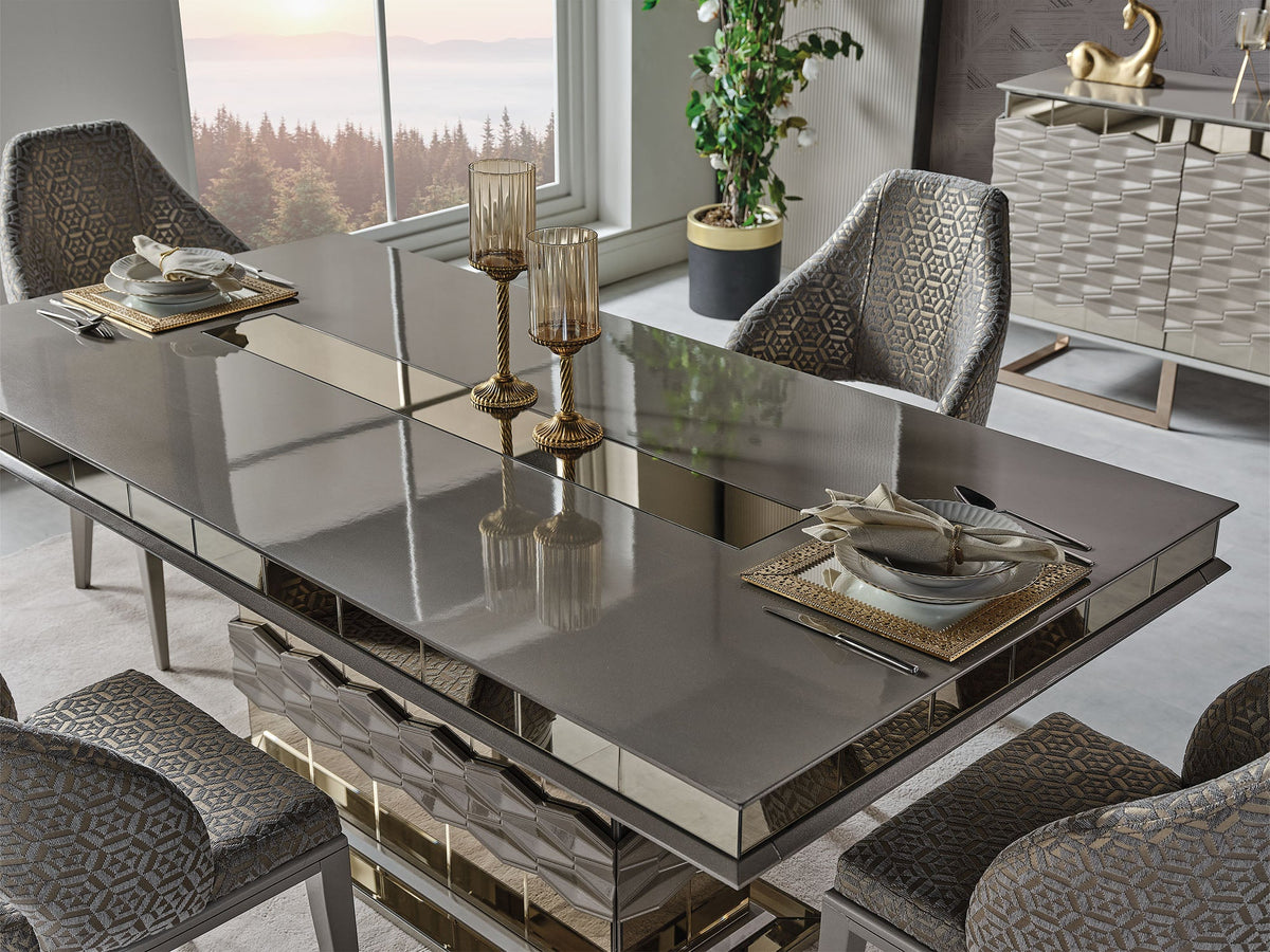 Gokce Silver Dining Table