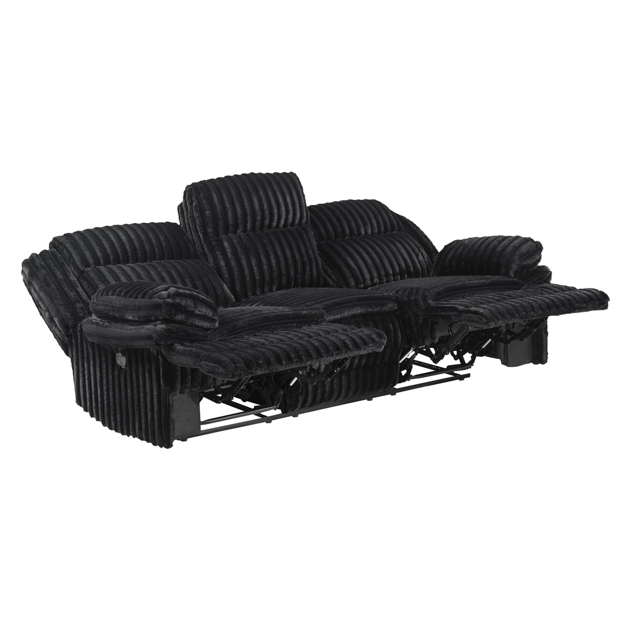 Goodland Black Double Reclining Sofa by Homelegance at Eve Furniture