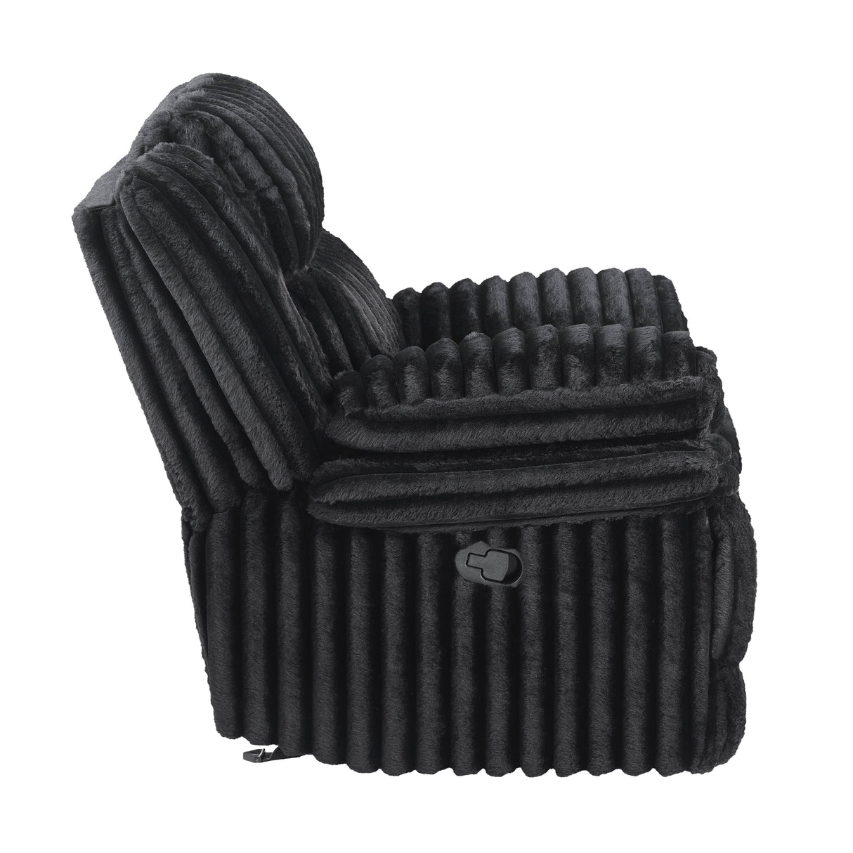Goodland Black Glider Reclining Chair by Homelegance at Eve Furniture