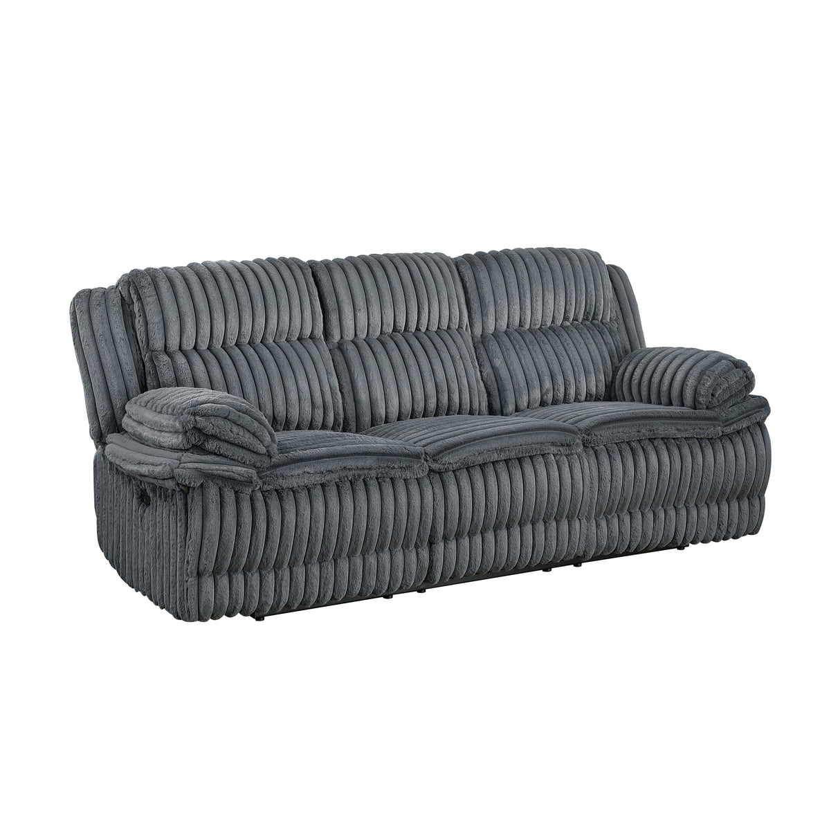 Goodland Dark Gray Double Reclining Sofa by Homelegance at Eve Furniture