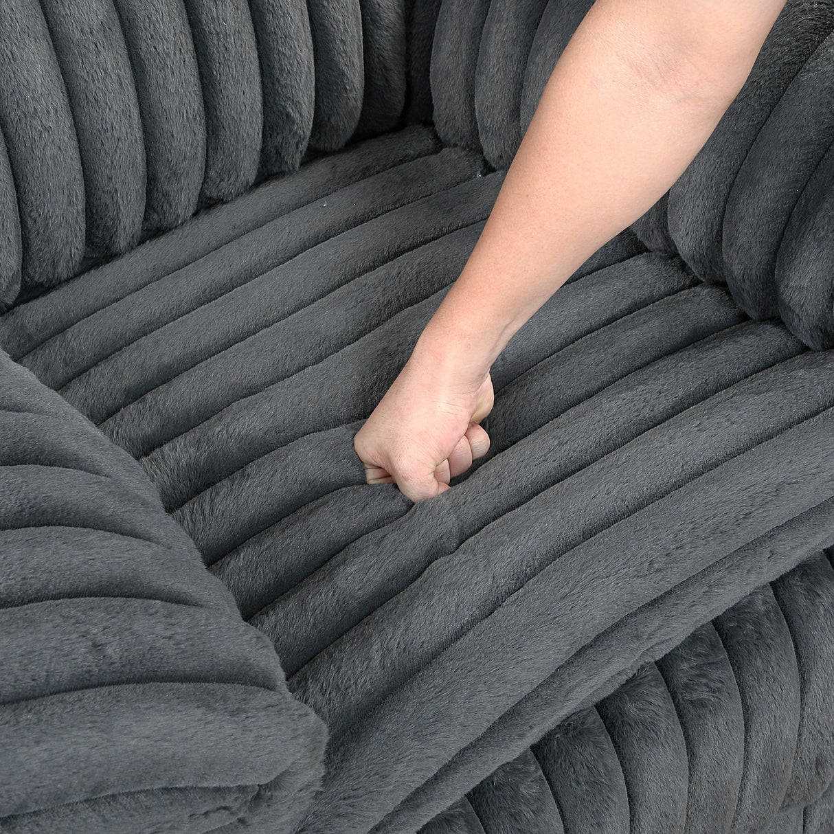 Goodland Dark Gray Glider Reclining Chair by Homelegance at Eve Furniture