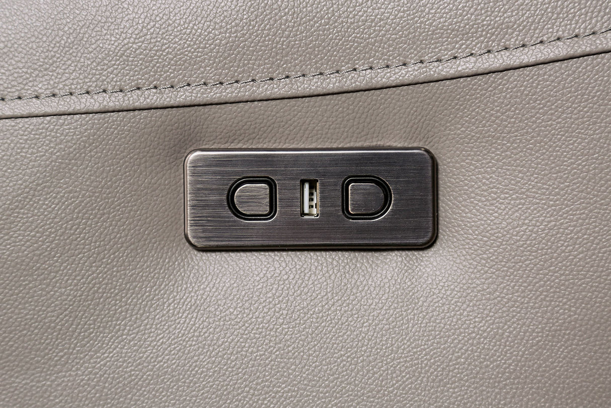 Gorgius Light Gray Power Loveseat by Furniture of America at Eve Furniture