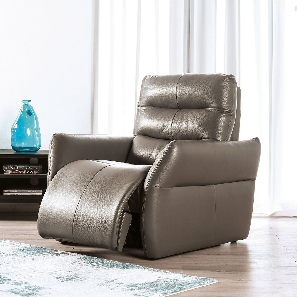 Granucci Gray Power Recliner by Furniture of America at Eve Furniture