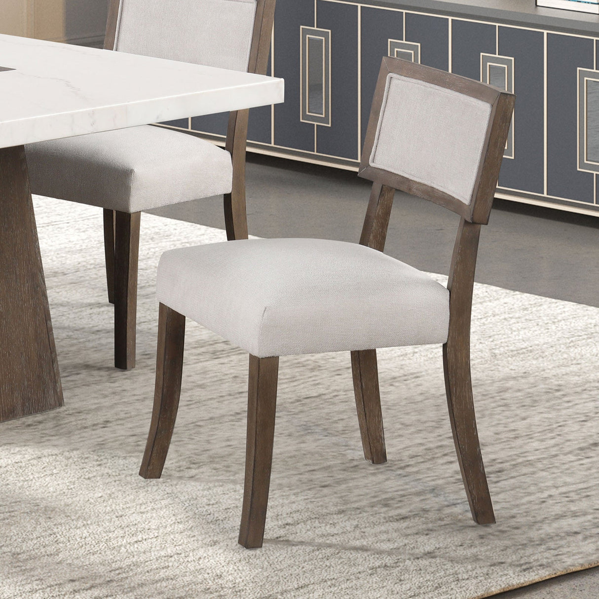 Grasten Dark Walnut/Light Gray Side Chair by Furniture of America at Eve Furniture