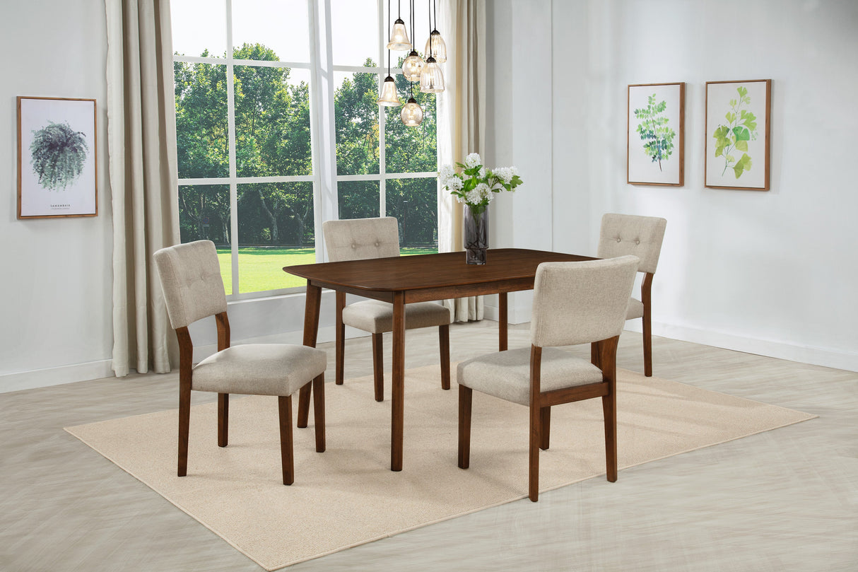 Gregory Beige and Brown Dining Set by Crown Mark at Eve Furniture