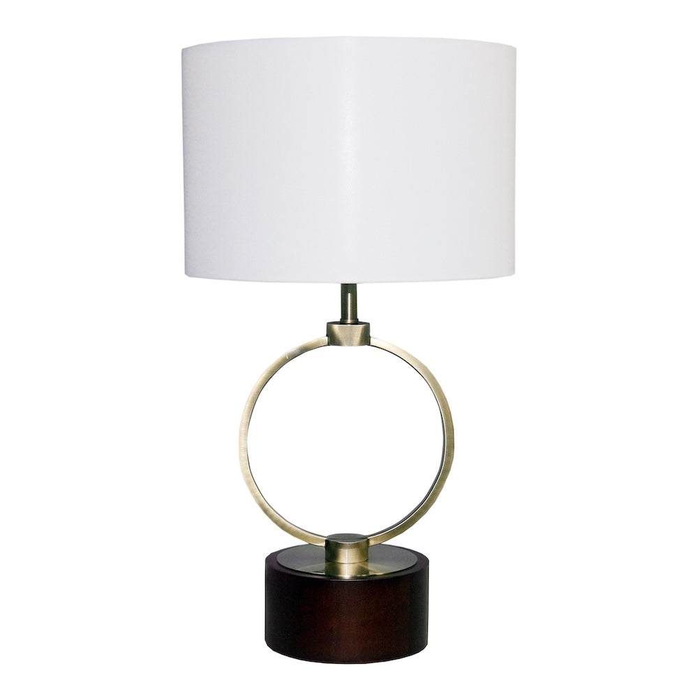Grid Metal Circular Table Lamp by Ashcroft Imports at Eve Furniture