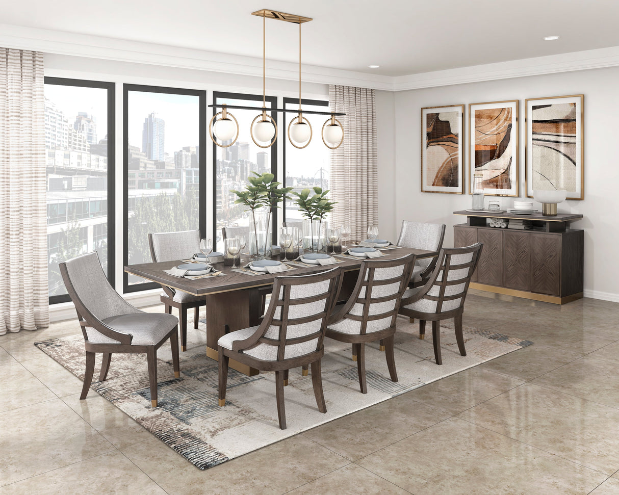 Griffin Brown Extendable Dining Set by Homelegance at Eve Furniture