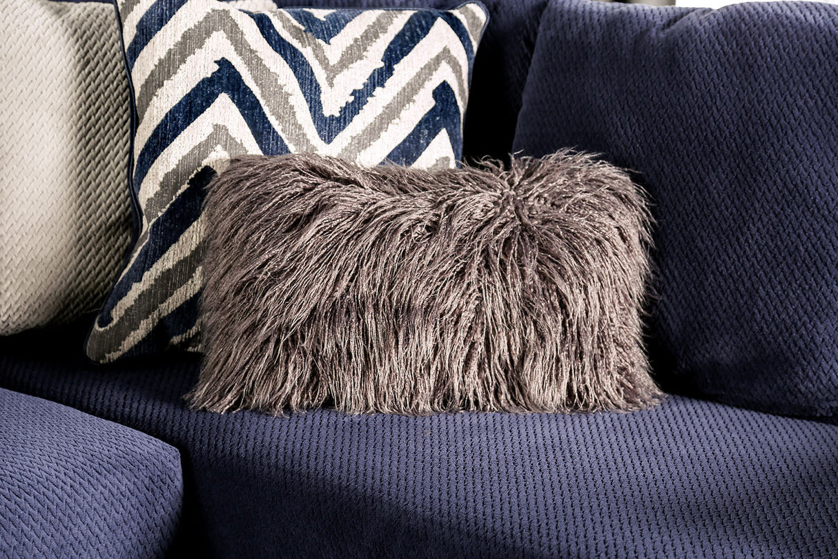 Griswold Sectional In Navy by Furniture of America at Eve Furniture