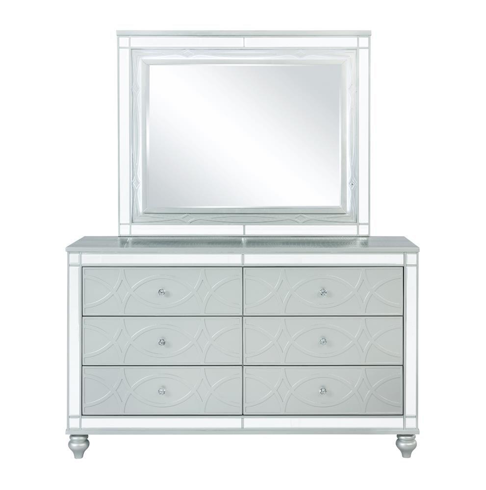 Gunnison Silver Metallic 6-Drawer Dresser by Coaster at Eve Furniture