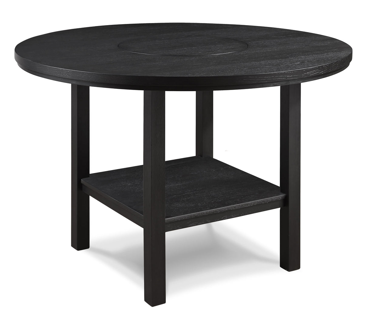 Guthrie Charcoal Round Counter Height Set with Lazysusan by Crown Mark at Eve Furniture