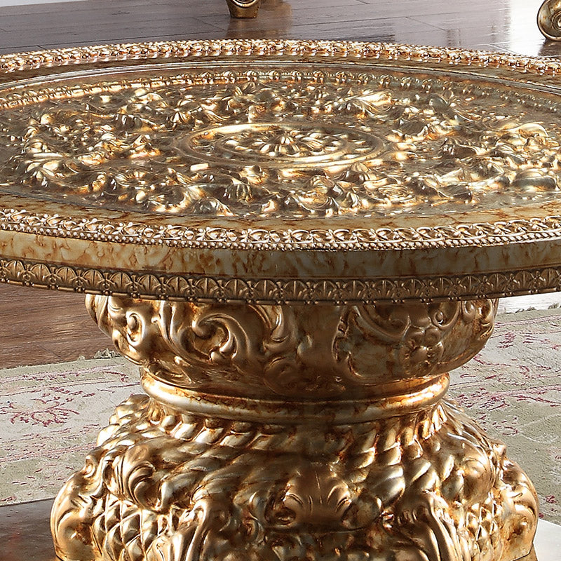 Homey Design HD-328G Marbled Gold End Table by Homey Design at Eve Furniture