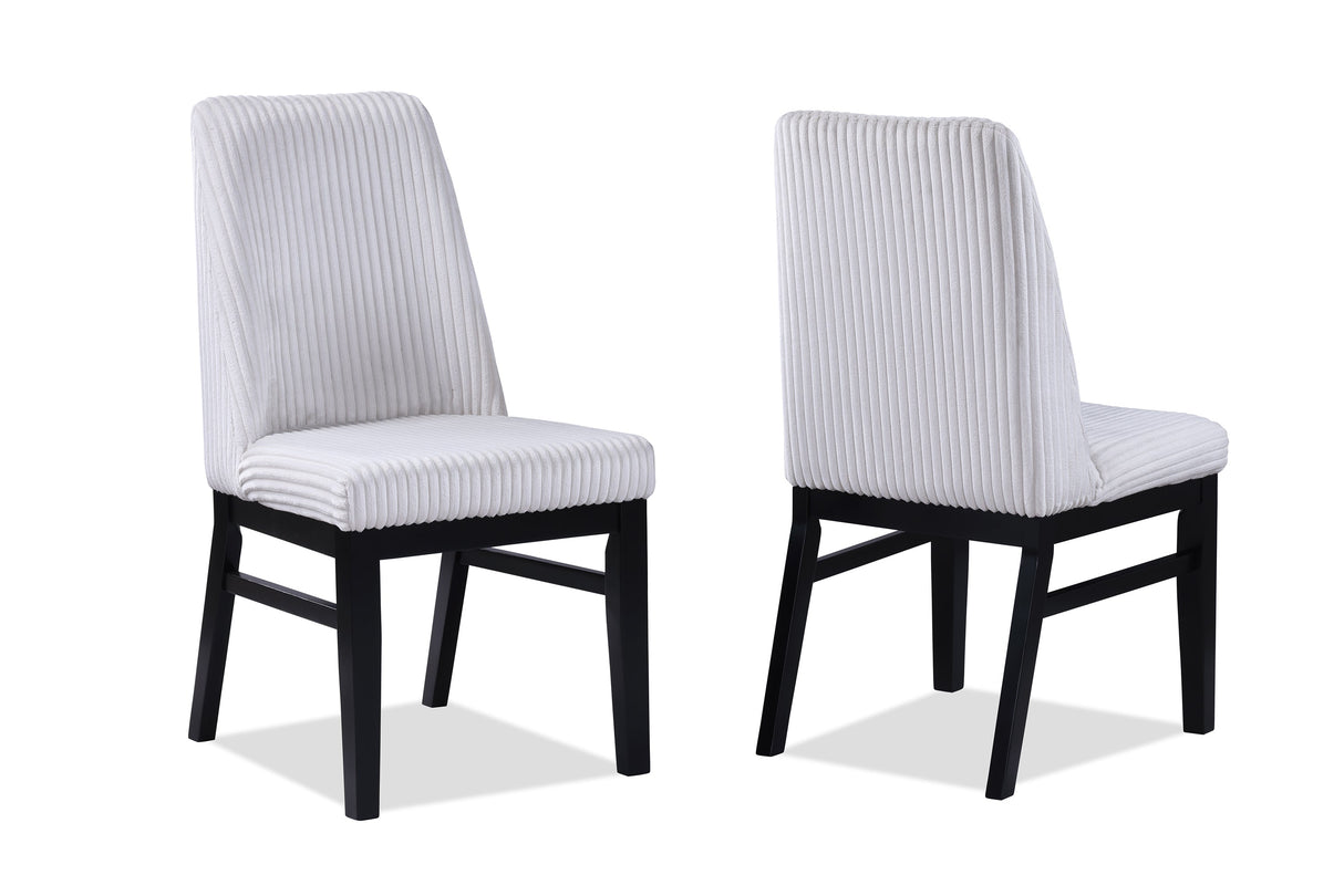 Hadley Black and White Dining Side Chair, Set of 2 by Crown Mark at Eve Furniture
