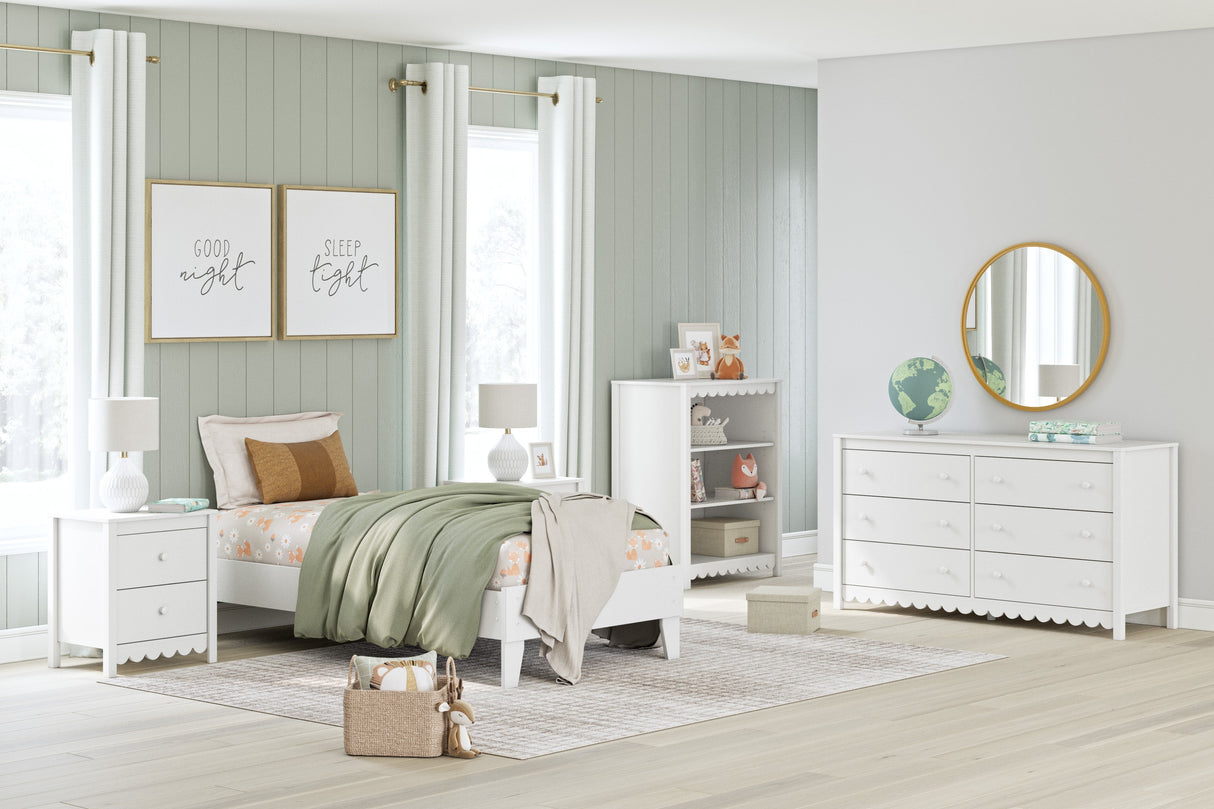 Hallityn White Youth Platform Bedroom Set by Ashley at Eve Furniture