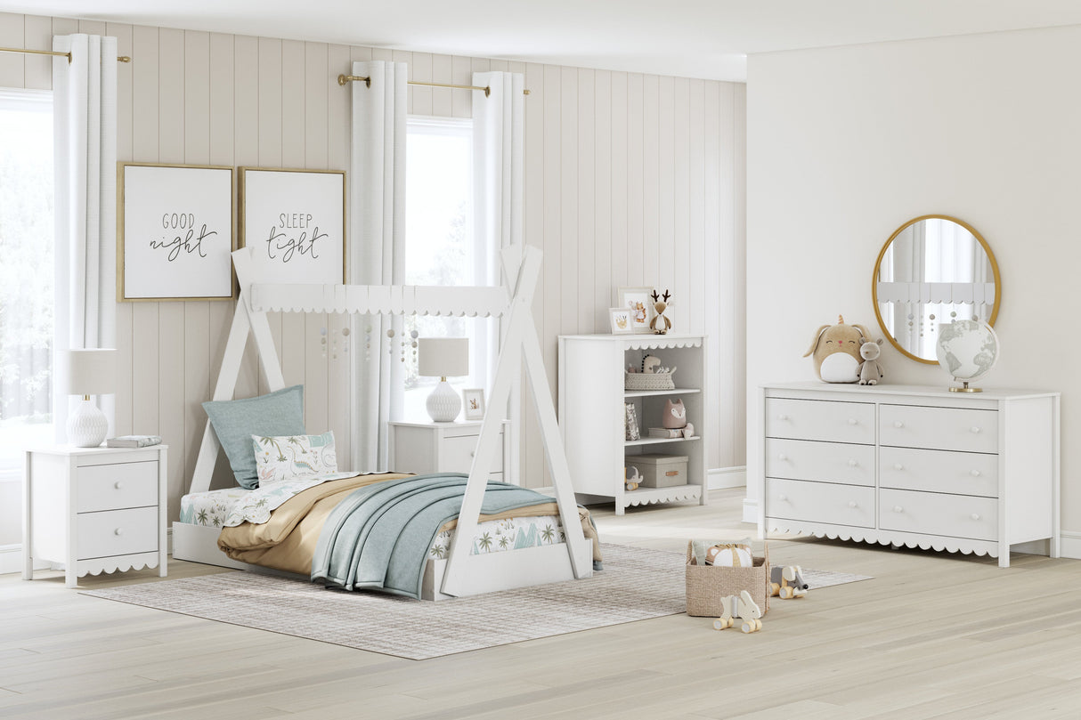 Hallityn White Youth Tent Bedroom Set by Ashley at Eve Furniture