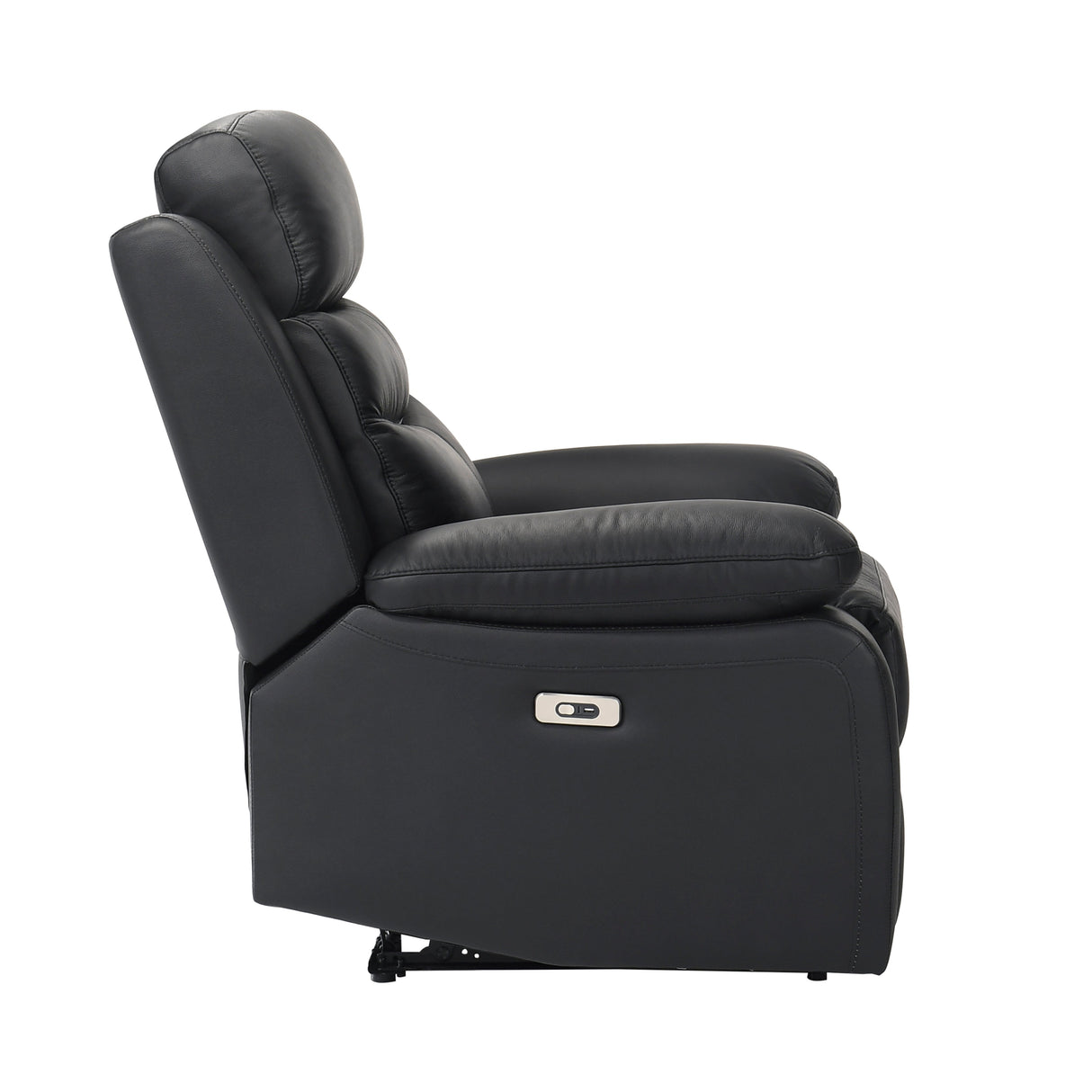 Hancock Black Leather Power Reclining Chair by Homelegance at Eve Furniture