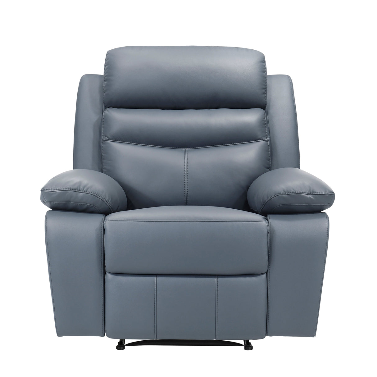 Hancock Blue Leather Reclining Chair by Homelegance at Eve Furniture