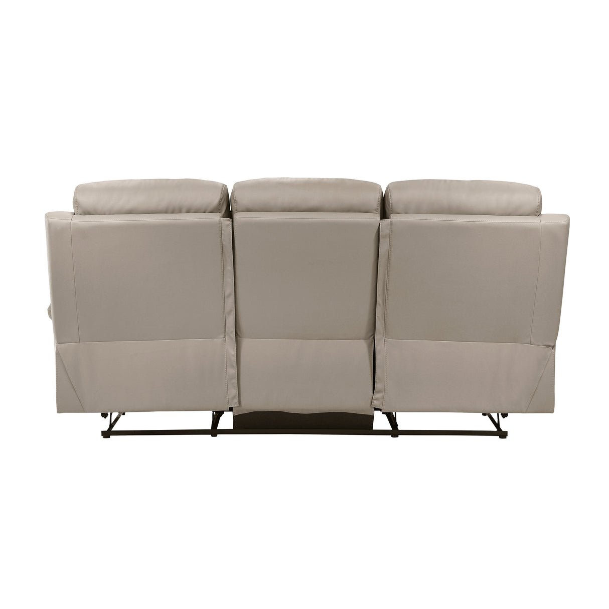 Hancock Latte Leather Double Reclining Sofa by Homelegance at Eve Furniture