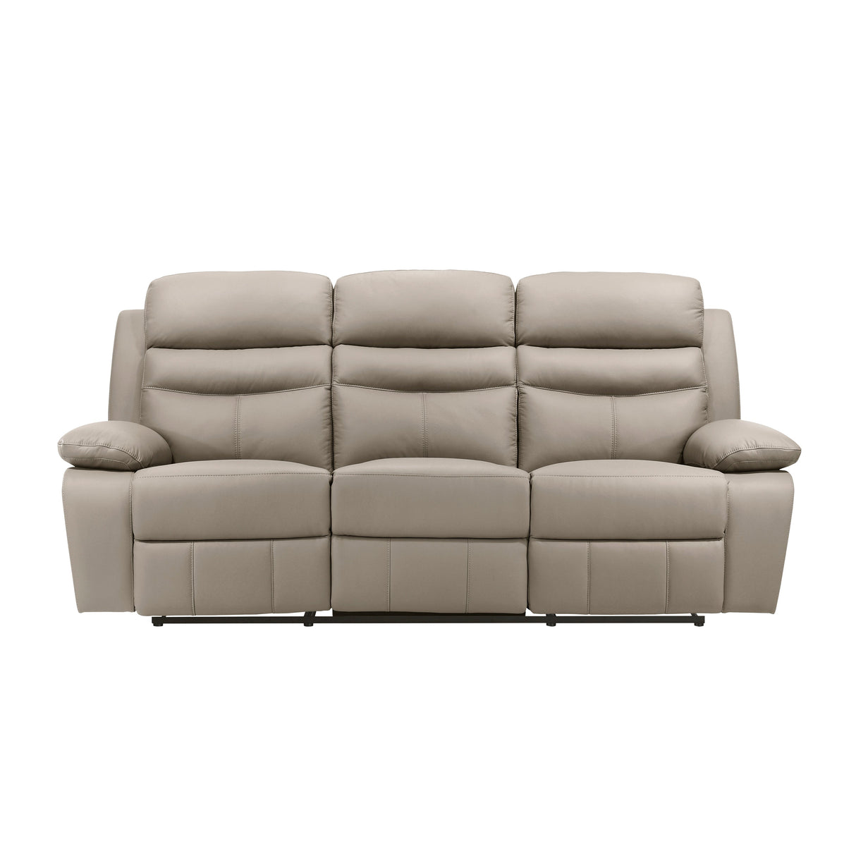 Hancock Latte Leather Double Reclining Sofa by Homelegance at Eve Furniture