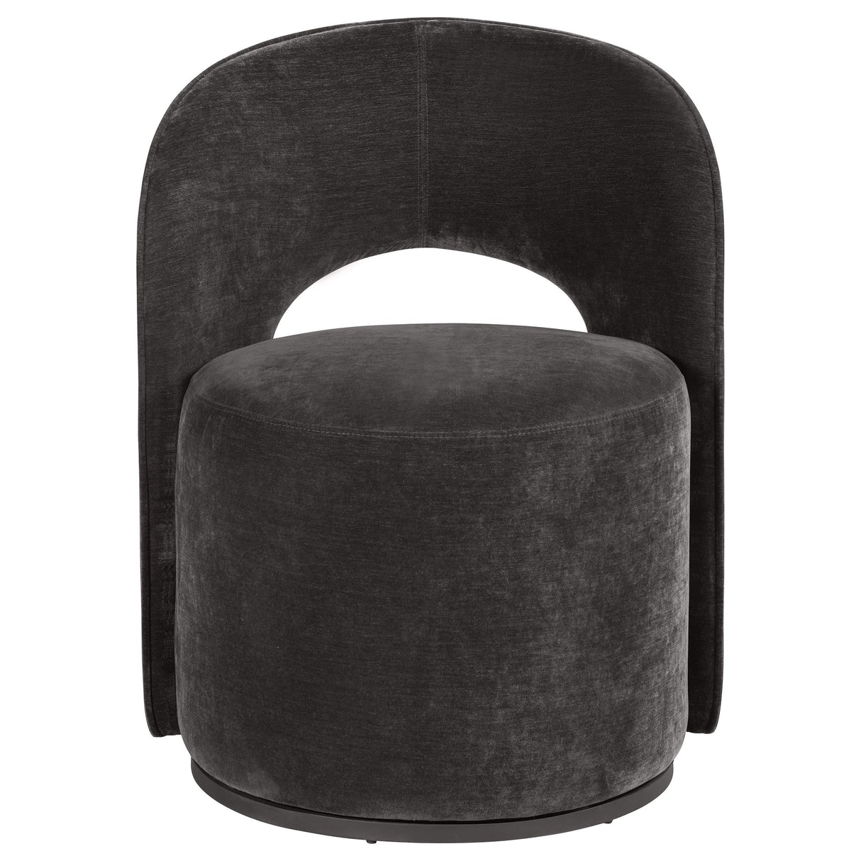 Harjo Charcoal Gray Velvet Swivel Accent Chair by Coaster at Eve Furniture