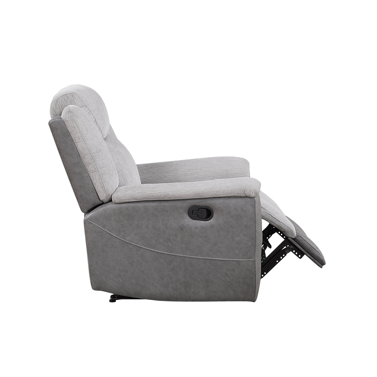 Harriette Gray Reclining Chair by Homelegance at Eve Furniture