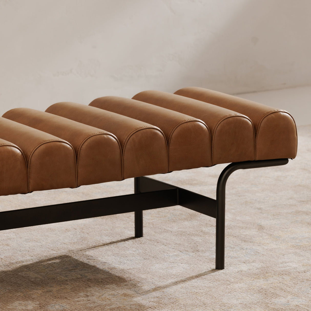 Harrison Brown Bench by Moe's Home at Eve Furniture
