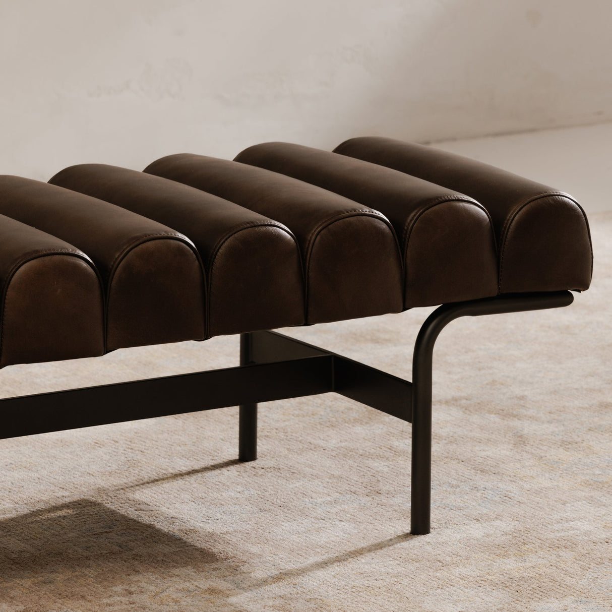 Harrison Dark Brown Bench by Moe's Home at Eve Furniture