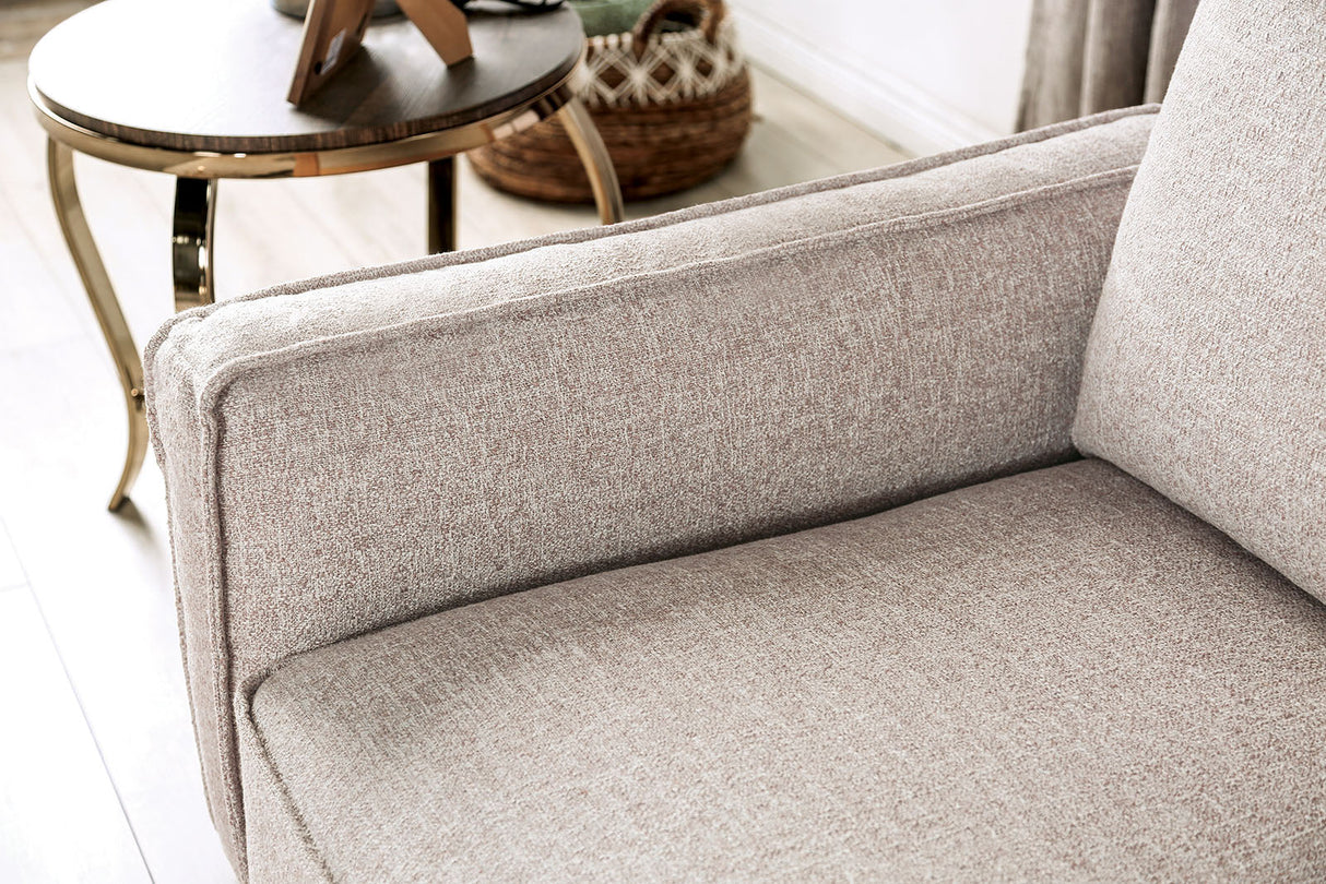 Harstad Light Brown/Natural Sofa by Furniture of America at Eve Furniture
