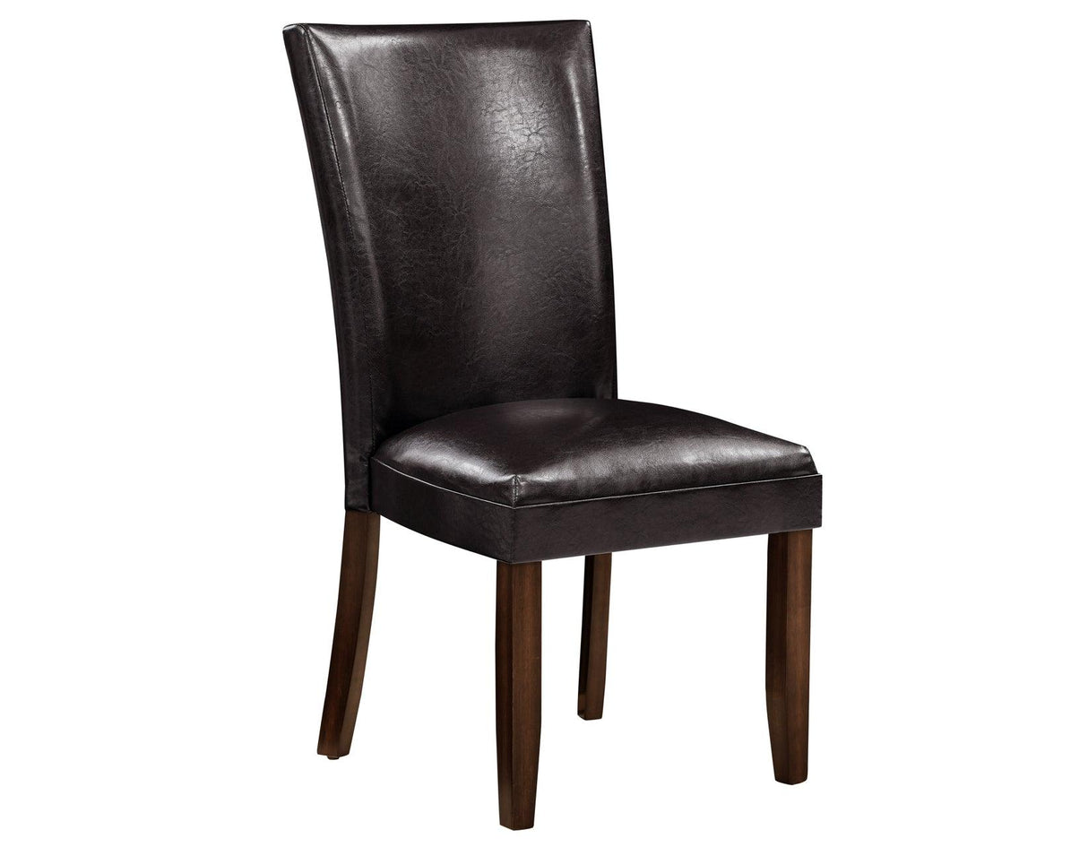 Hartford Vegan Leather Side Chair, Brown, Set of 2 by Steve Silver at Eve Furniture