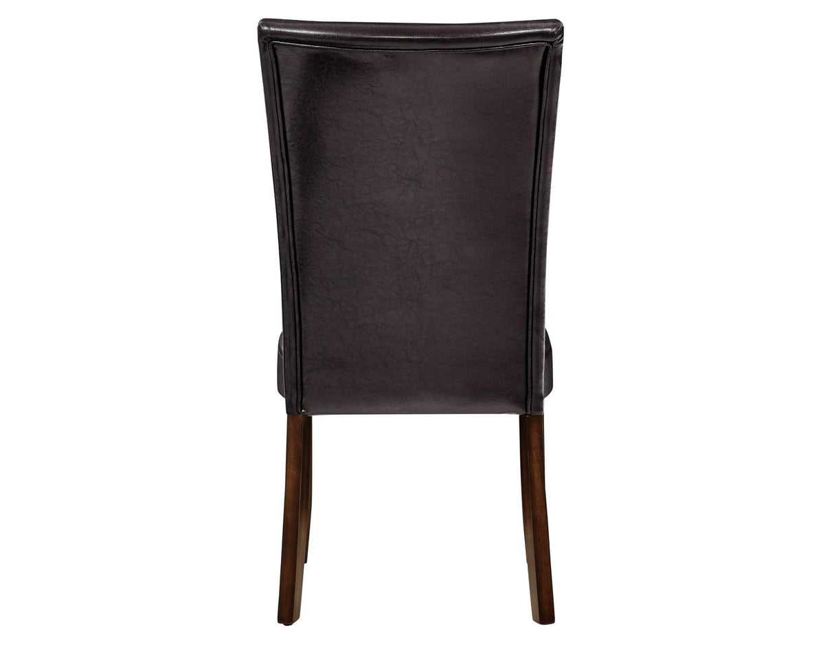 Hartford Vegan Leather Side Chair, Brown, Set of 2 by Steve Silver at Eve Furniture