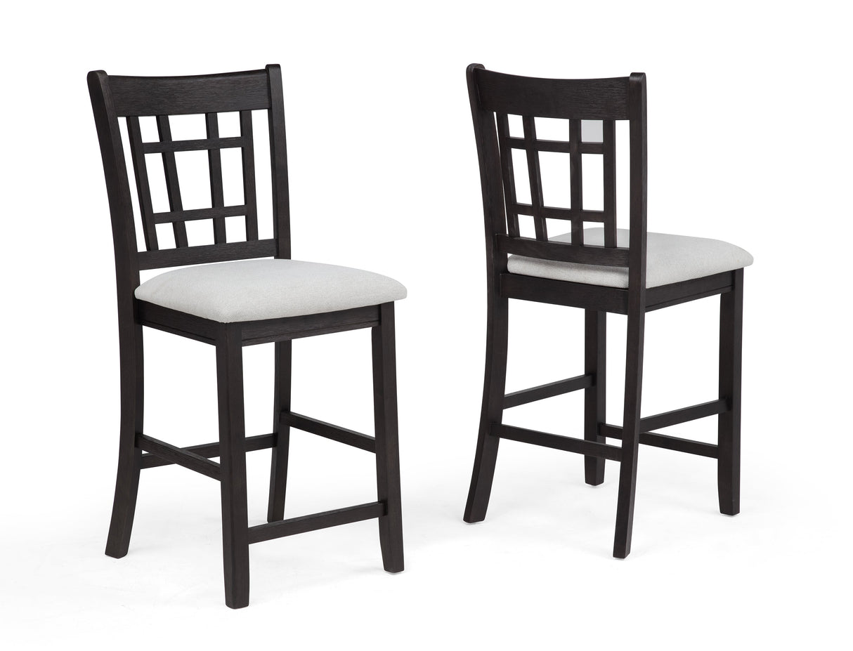 Hartwell Charcoal Counter Height Chair, Set of 2 by Crown Mark at Eve Furniture
