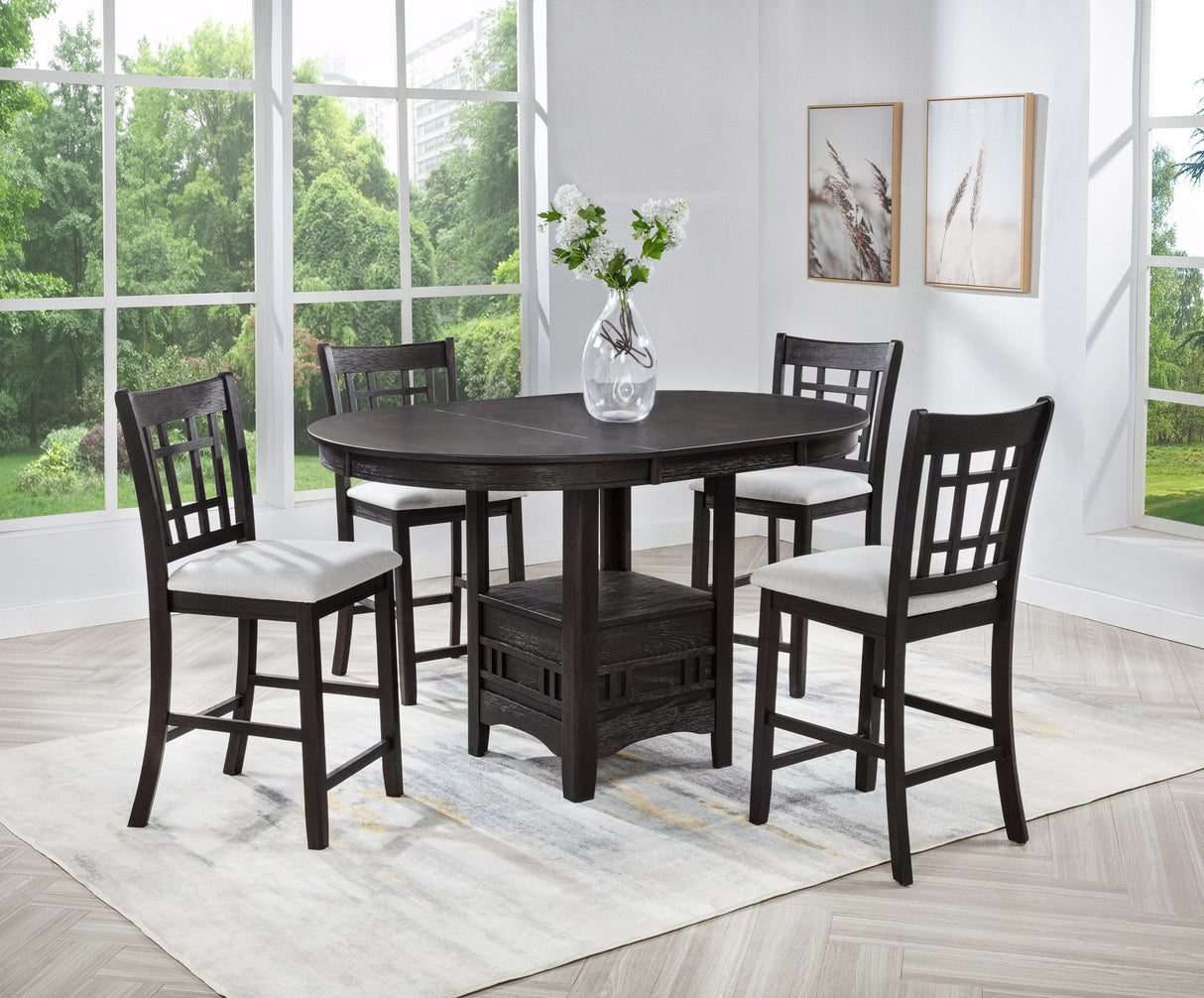 Hartwell Charcoal Counter Height Table by Crown Mark at Eve Furniture