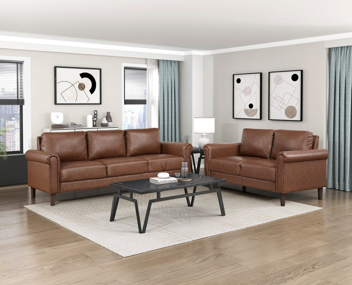 Hector Chocolate Sofa by Homelegance at Eve Furniture
