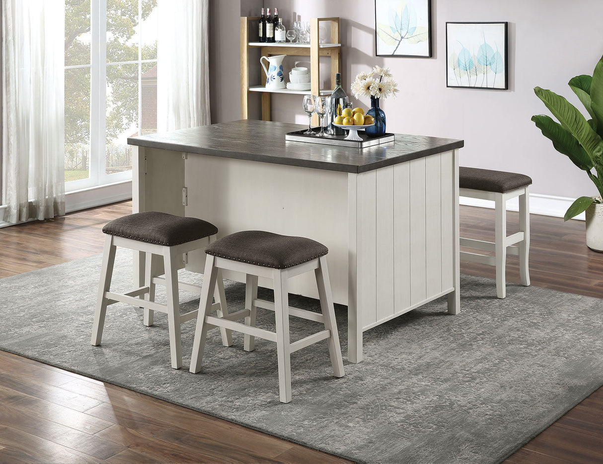 Heidelberg Off-White/Dark Gray Counter Ht. Table by Furniture of America at Eve Furniture