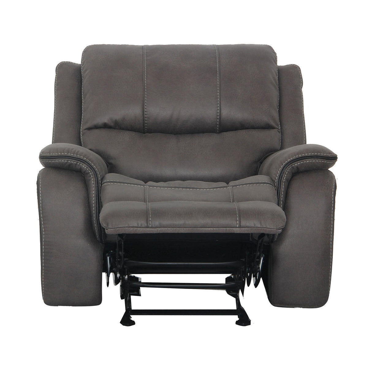 Henricus Dark Gray Glider Recliner by Furniture of America at Eve Furniture