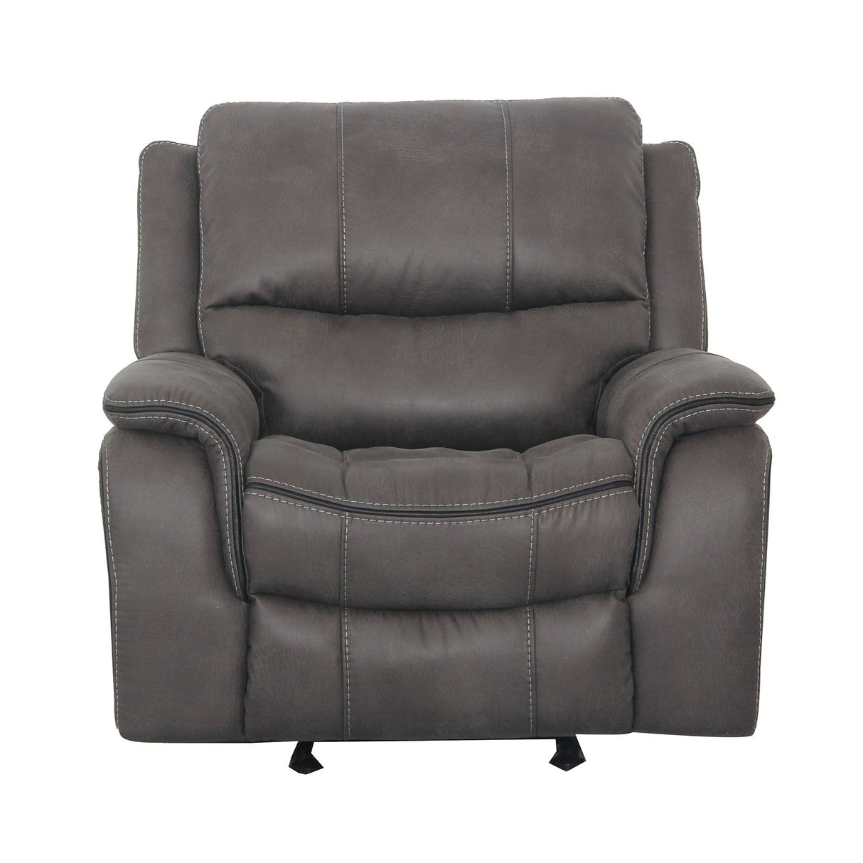 Henricus Dark Gray Glider Recliner by Furniture of America at Eve Furniture