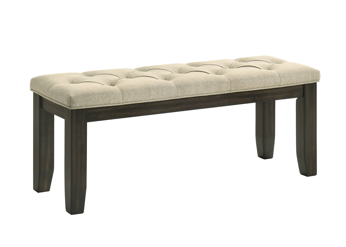 Herbert Espresso and Beige Dining Bench by Crown Mark at Eve Furniture