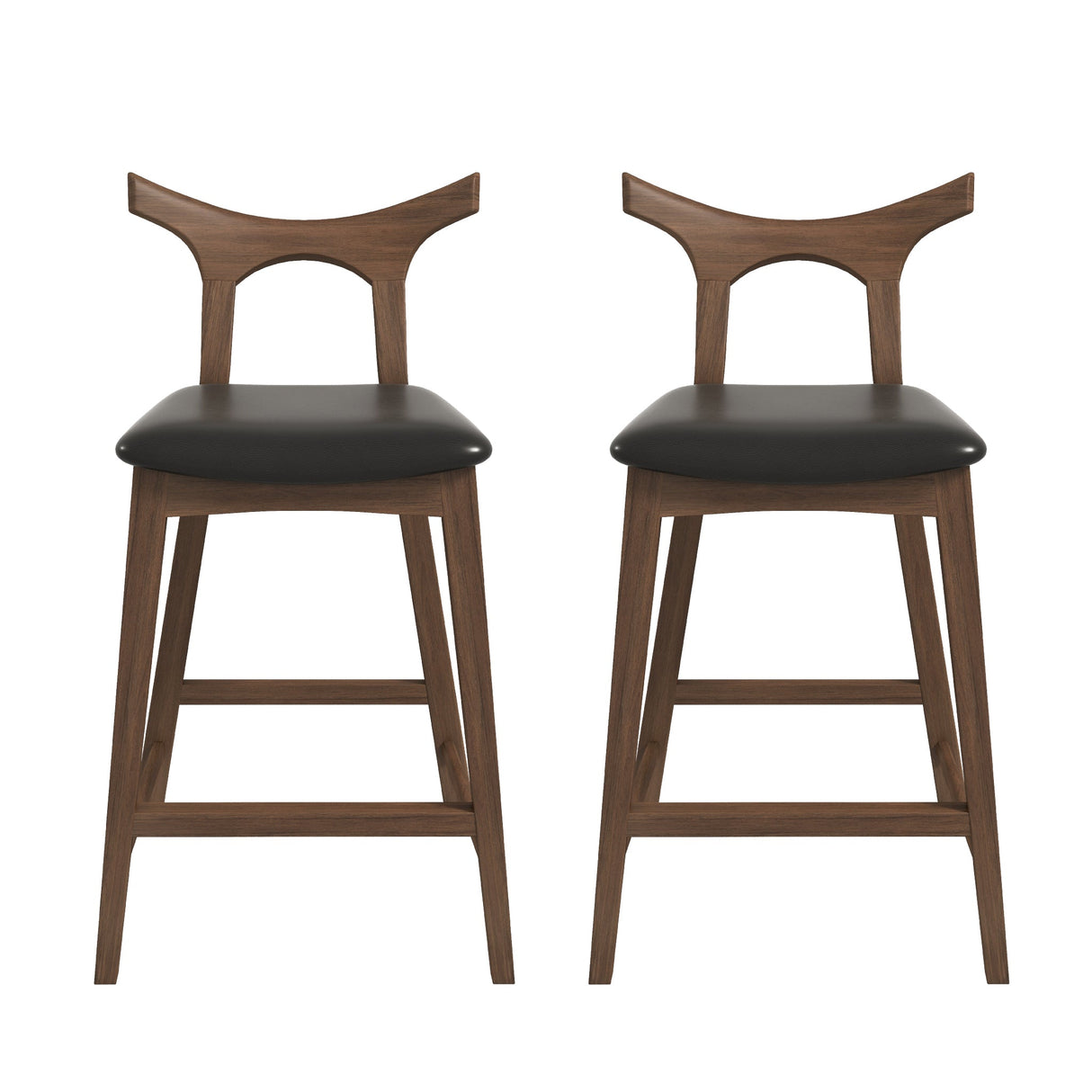 Hester Solid Wood Upholstered Square Bar Chair (Set Of 2) by Ashcroft Imports at Eve Furniture