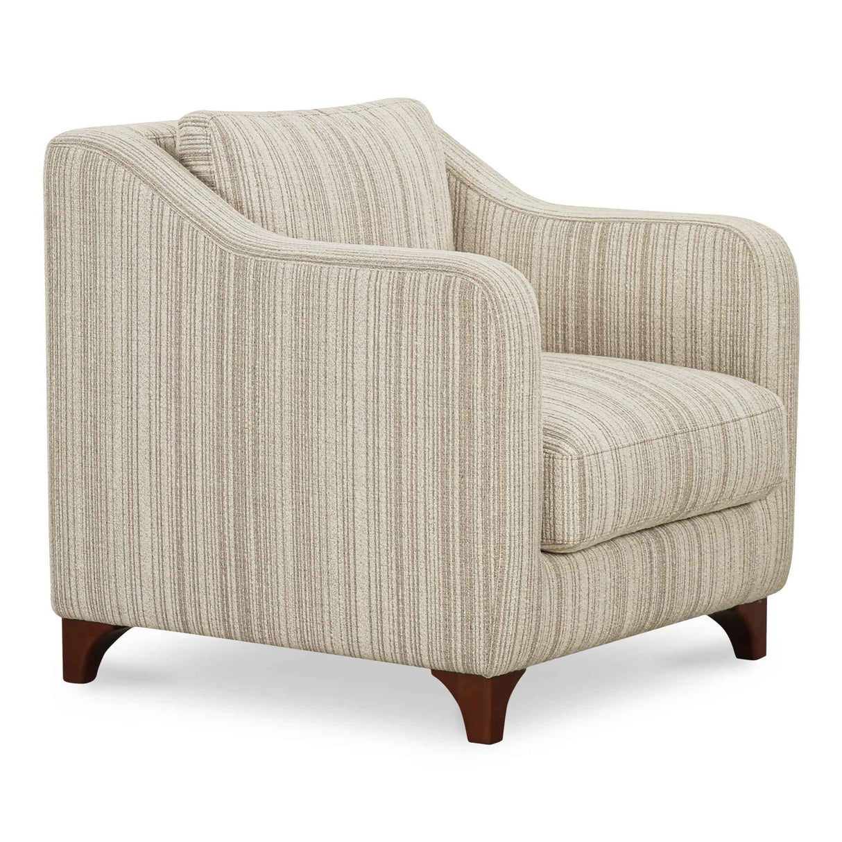 Hewitt Beige Stripe Accent Chair by Moe's Home at Eve Furniture