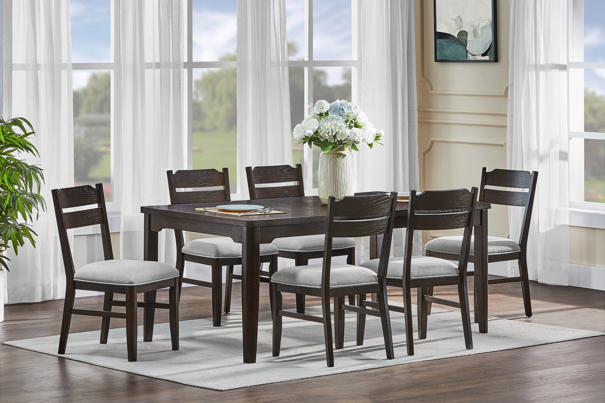 Higgins Dark Oak Dining Set by Crown Mark at Eve Furniture
