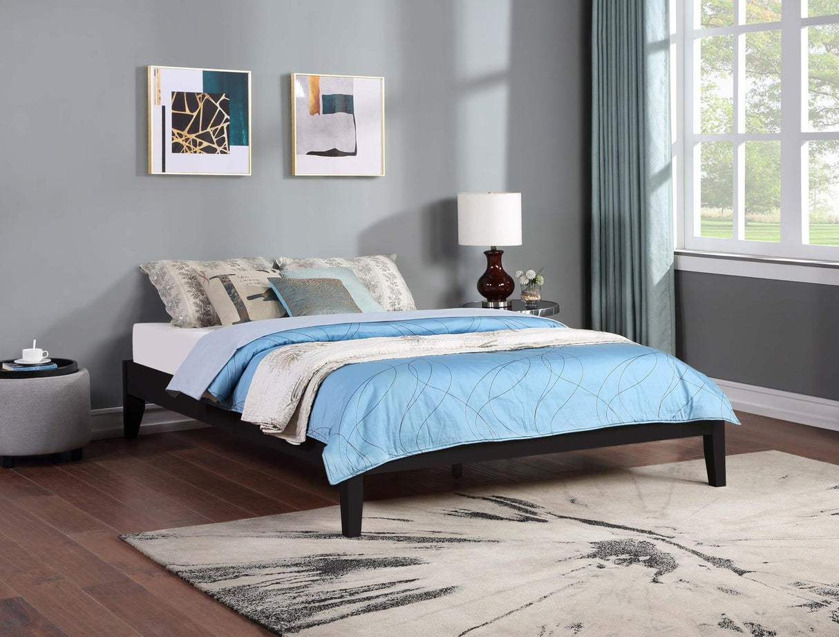 Hounslow Black Platform Eastern King Bed by Coaster at Eve Furniture