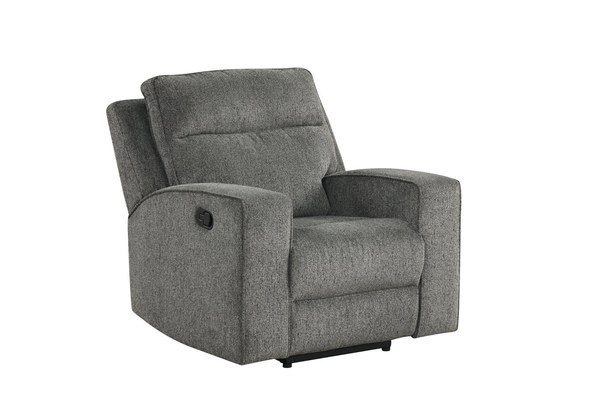 Hudson Charcoal 3-Piece Reclining Set by Happy Homes at Eve Furniture