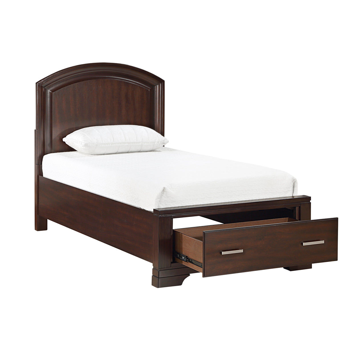 Hudson Cherry Twin Storage Platform Bed by Homelegance at Eve Furniture
