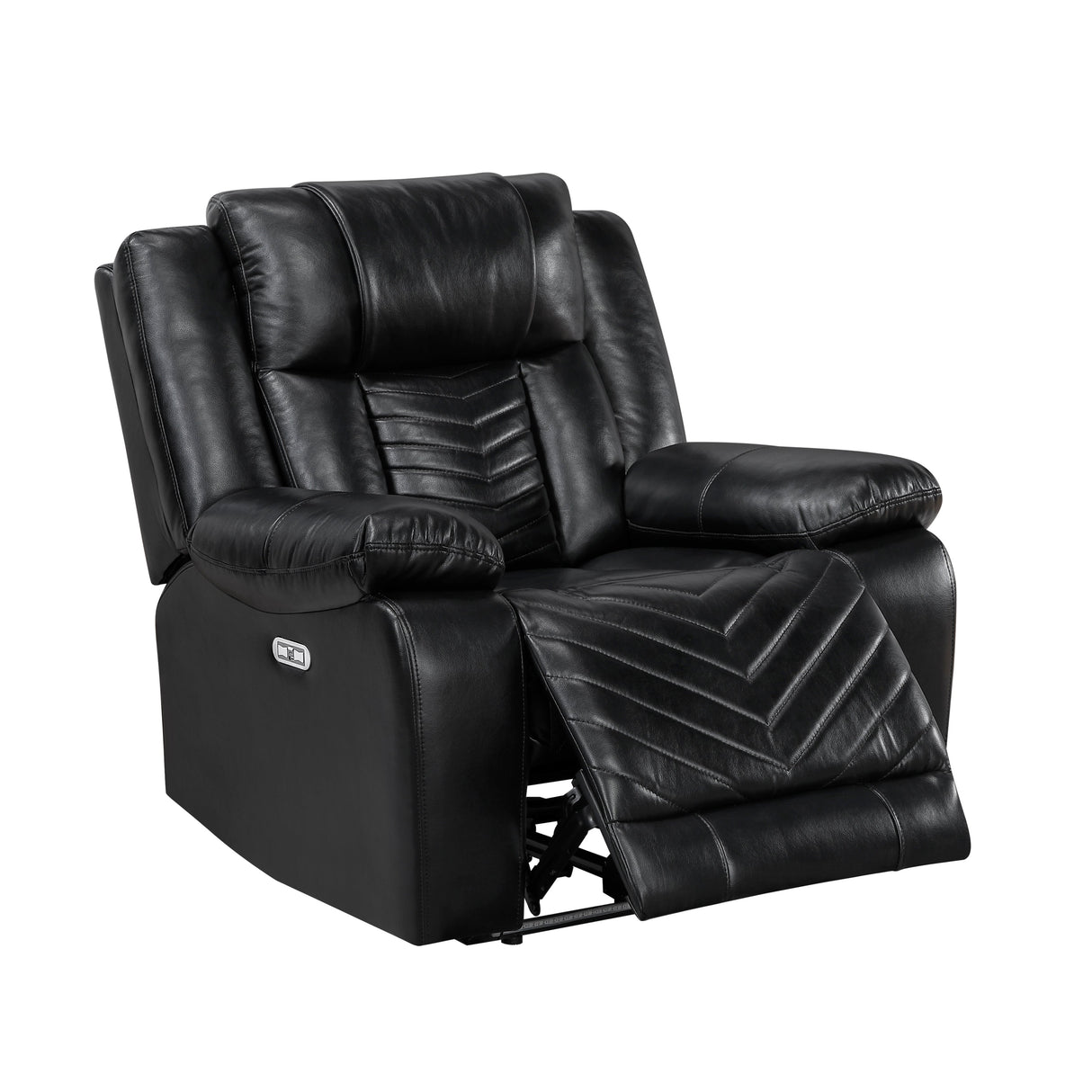 Huron Black Power Reclining Chair by Homelegance at Eve Furniture