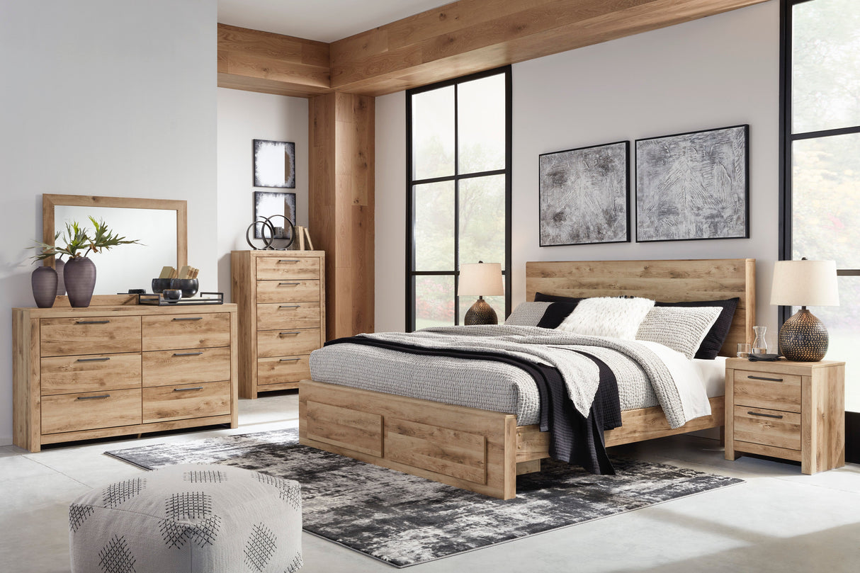 Hyanna Tan Brown Panel Storage Bedroom Set by Ashley at Eve Furniture