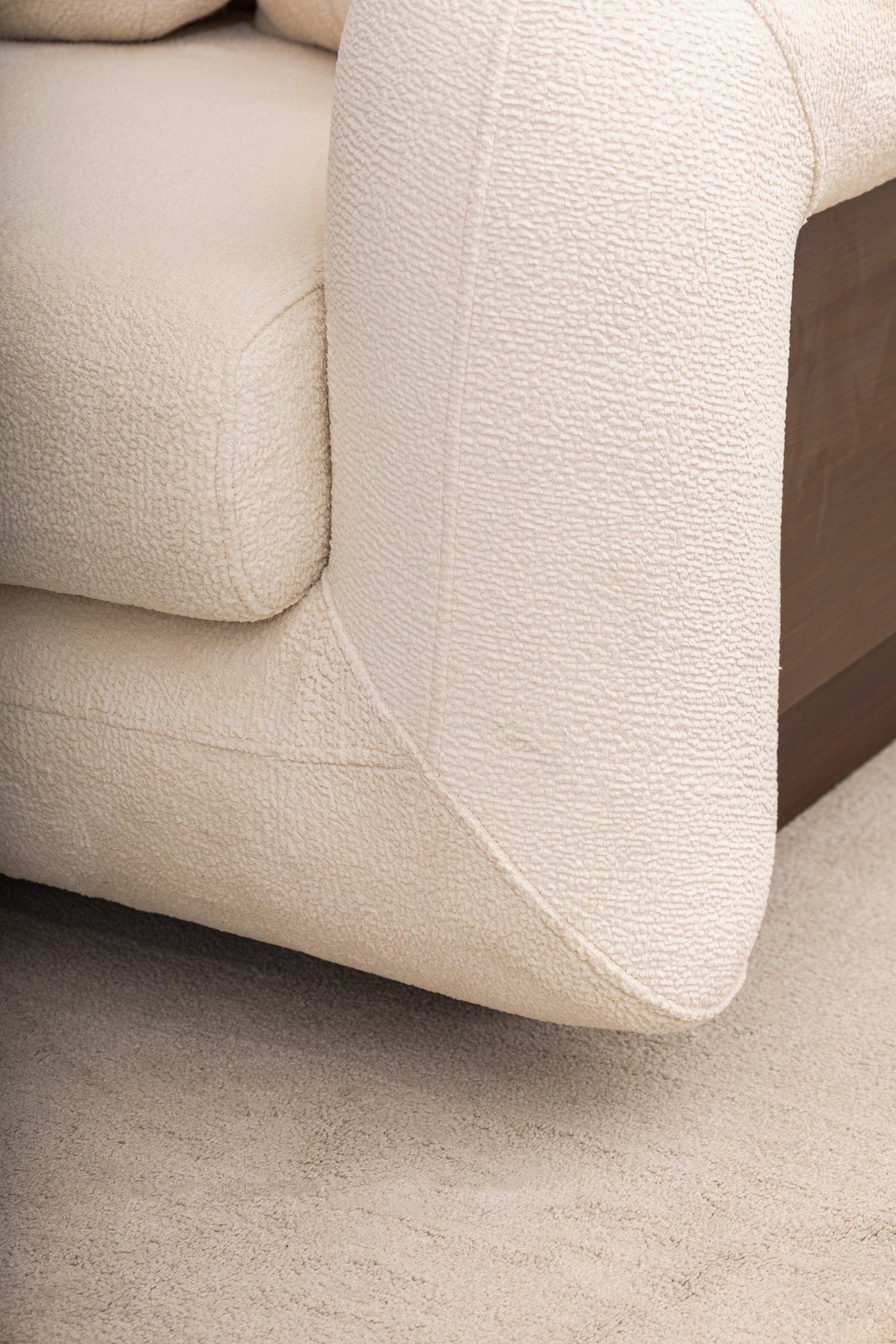 Damla Cream Sofa 91”