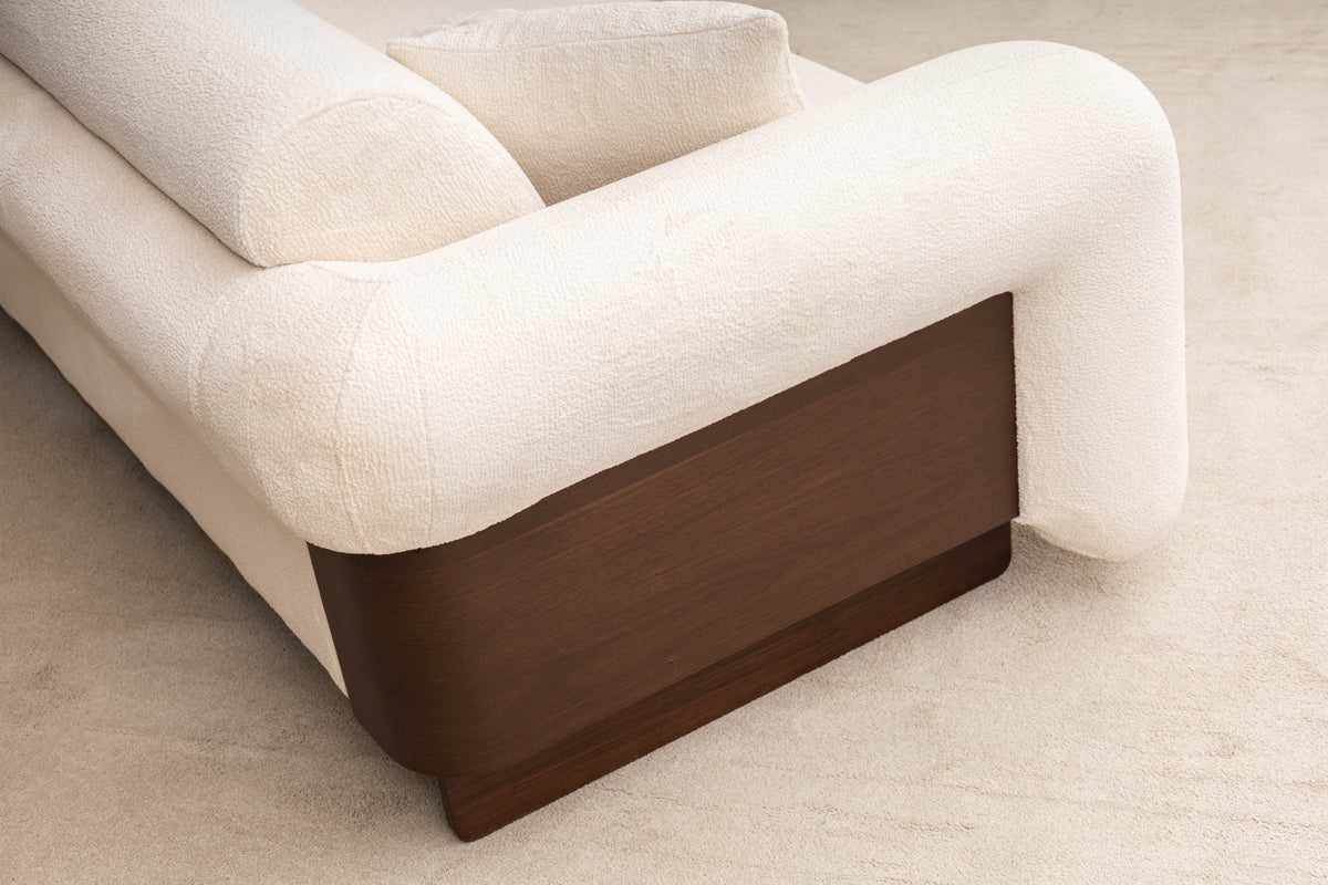 Damla Cream Sofa 91”