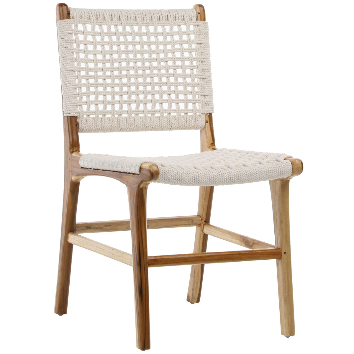 Diaz Dining Chair, White Rope, Set of 2 by Dovetail at Eve Furniture